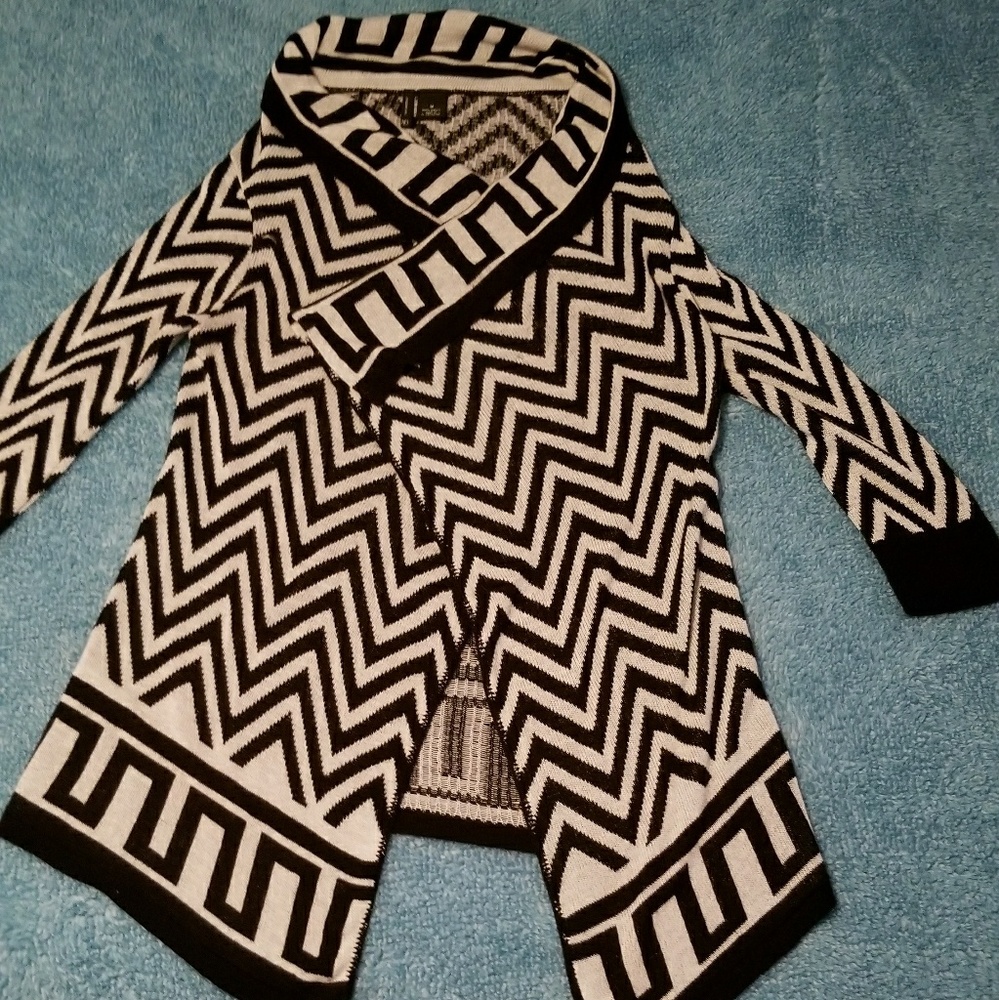 Black and cream cardigan